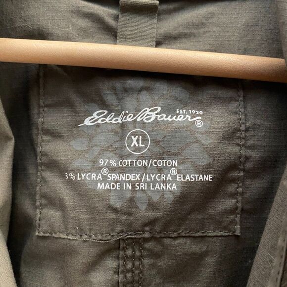 Eddie Bauer Field Jacket Green Color Hiking Outdoor Camping XL - Picture 2 of 4